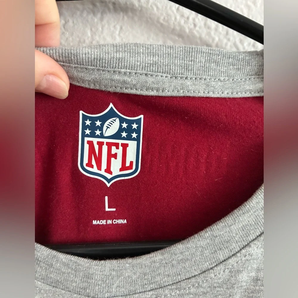 NFL WASHINGTON COMMANDERS EMBROIDERED RAGLAN SHIRT LONG SLEEVE SIZE L - Picture 3 of 6